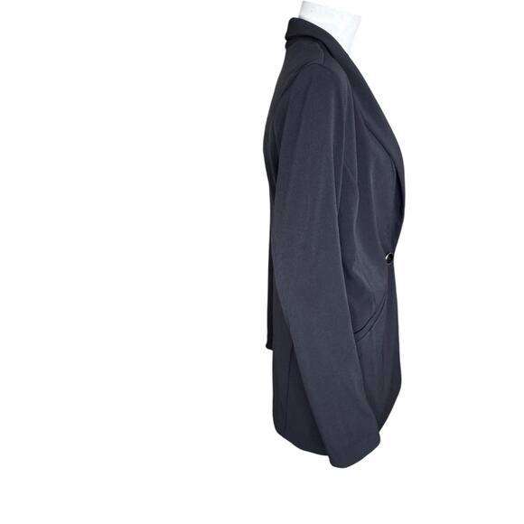 Susan Graver Regular Solid LK Fusion Revere Collar Blazer Black Small NWOT - Picture 6 of 14